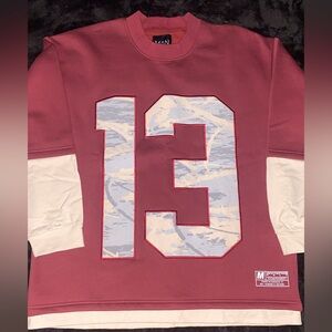 Oversized faux layer long sleeve tee